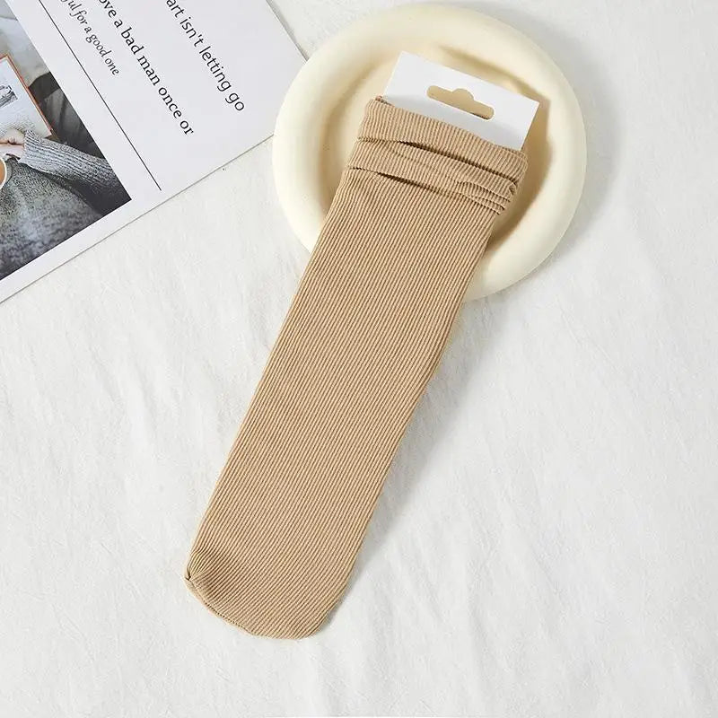 Women's Colorful Cotton Slouch Socks – Breathable Summer Crew