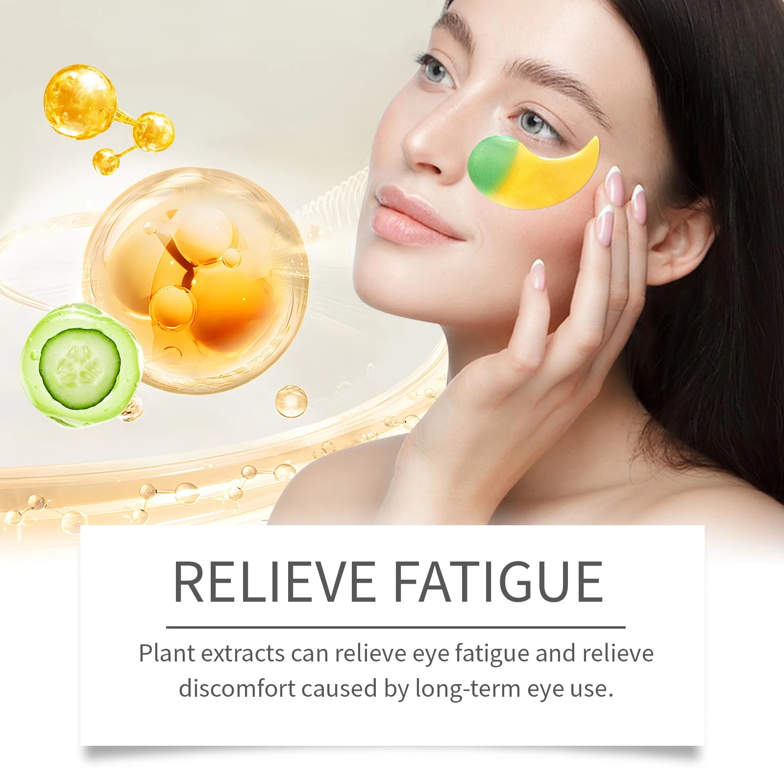 Cucumber Eye Mask Lightening Dark Circles Removal Eye Bags Firming Lifting Eye Patches Moisturizing Reduce Fine Lines Eye Care Oasis Select