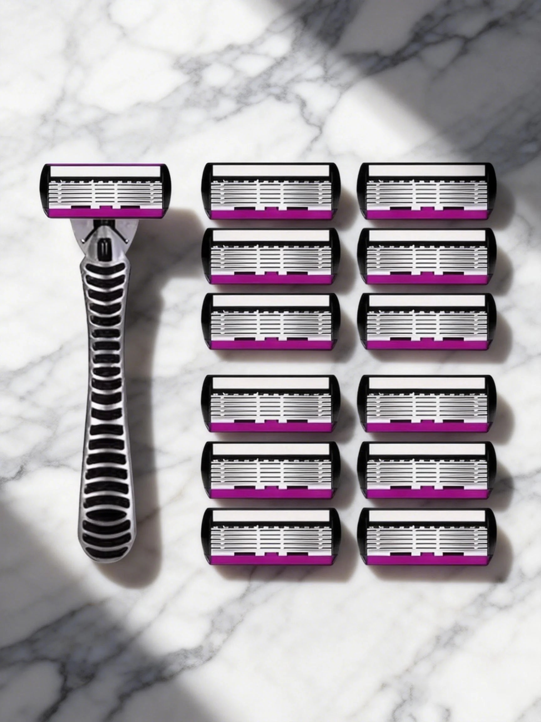 High Quality 6 Layer German Stainless Steel Safety Razor Blade Man Shaving Cartridges Compatible with Mach Shaver Oasis Select 1Handle12