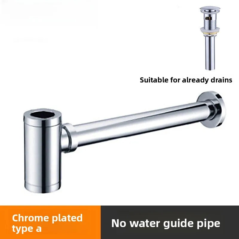 Brass Modern Round Bottle P trap 1 1/4, Sink Drain Pipe P trap Kit Antique with Pop up Drain Oasis Select A 1
