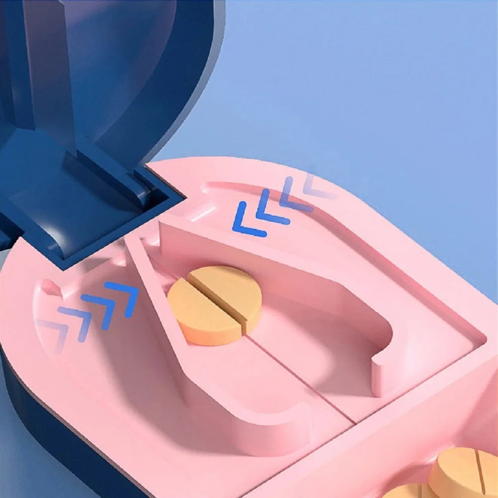 Portable Pill Cutter & Crusher with Storage Box | Steel Blade