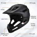 Bike Helmet Bicycle Mountain Bike Helmet Full Face Detachable One-piece Motorcycle Riding Safety Helmet Head Protection Oasis Select Black