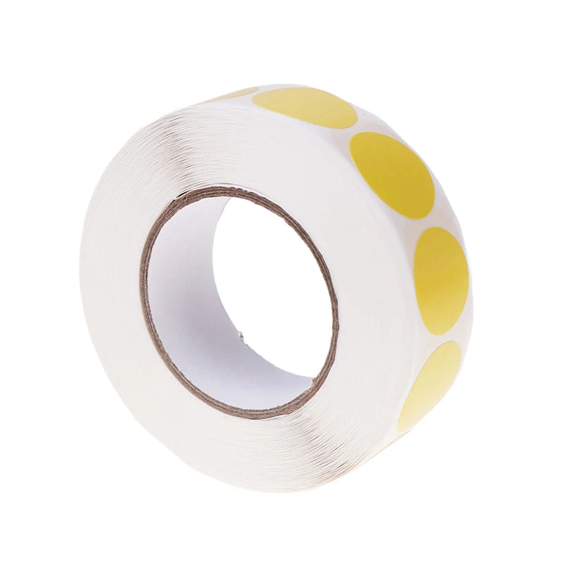 1000Pcs/Roll 19mm Round Color-Code Dot Labels Adhesive Shooting Sticker for Archery Bow Hunting Practice Training Targets Oasis Select Yellow