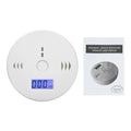 Carbon Monoxide Alarm Smoke Alarm Co Detector LCD Display Alarm Home Wireless Toxic Gas Leak Detector Fire Sound Alarm Oasis Select White