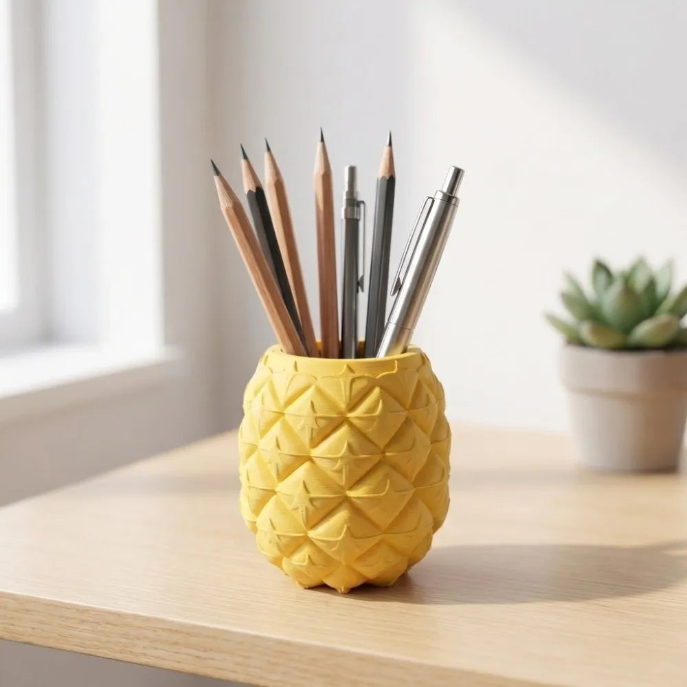 3D Printed Fruits Shape Pen Holder Multi-function Home Decoration Desktop Organizer Creative Ornaments Makeup Brush Storage Box Oasis Select