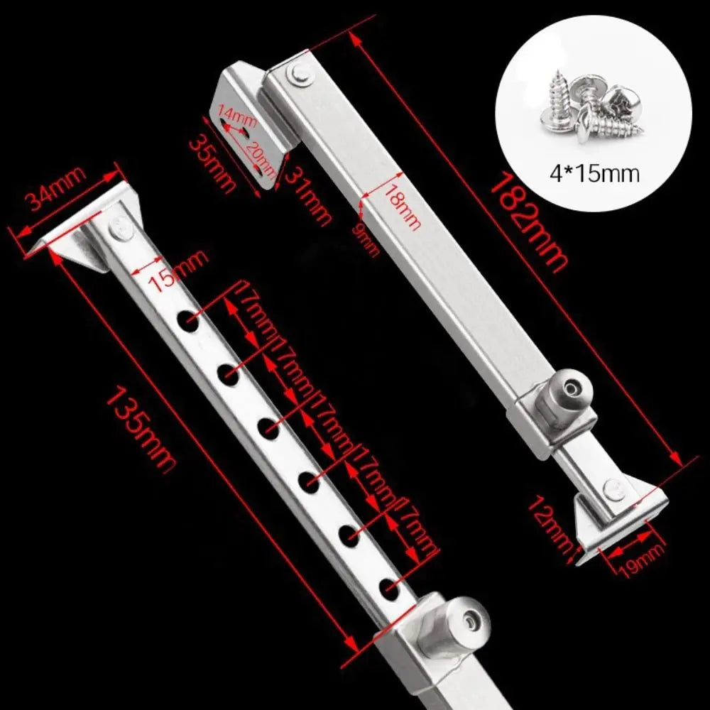 Stainless Steel Windproof Window Limiter & Child Safety Lock