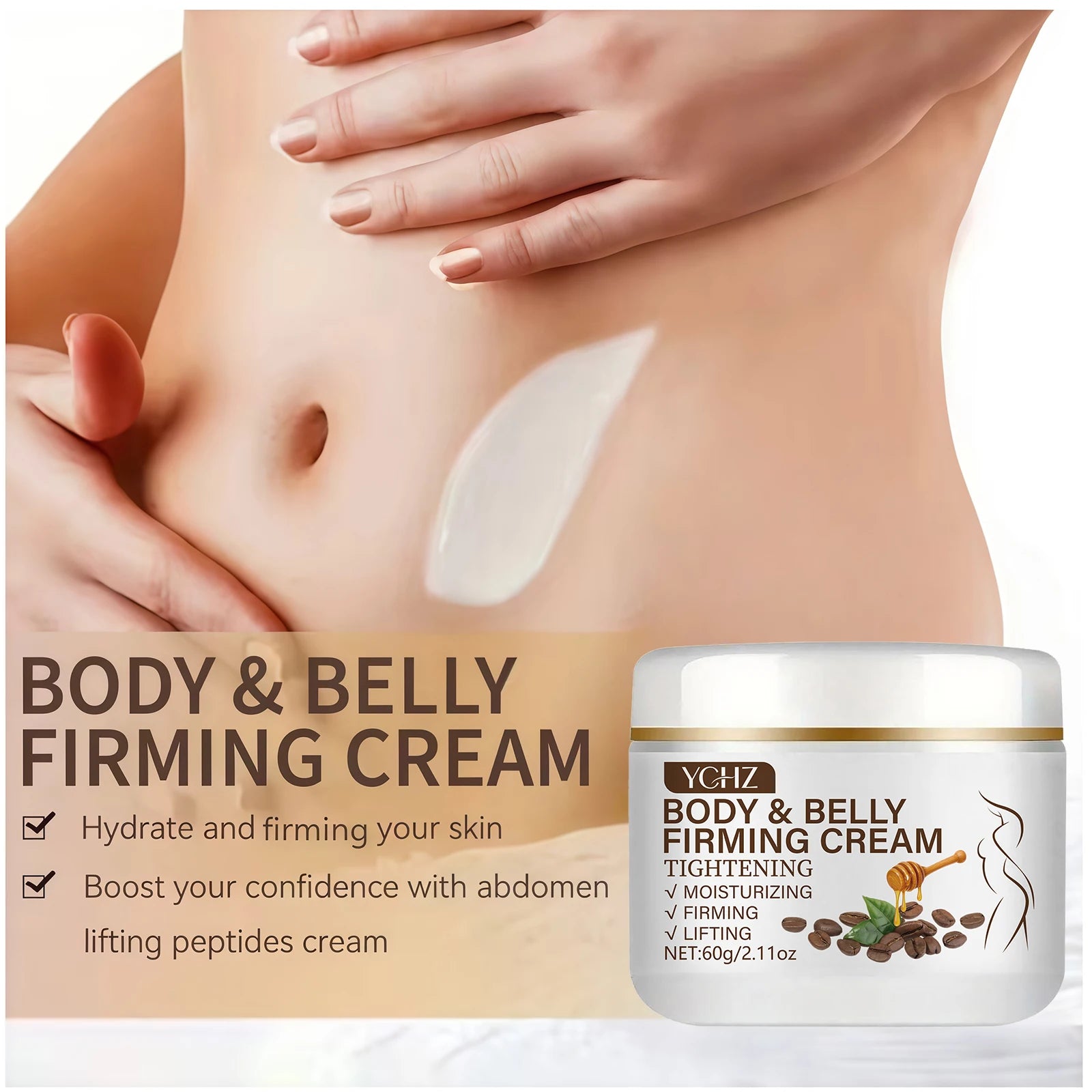 YCHZ Caffeine Body Cream – Moisturizing & Lifting | 60g