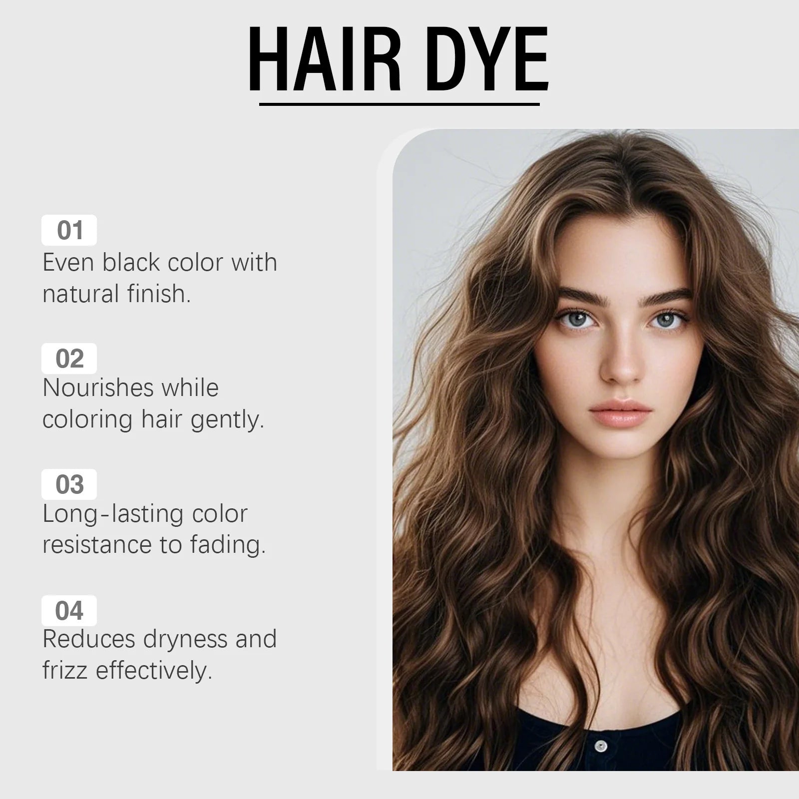 Herbal Hair Darkening Shampoo Hair Coloring Cream for Gray White Hair Coverage Long-Lasting Color Repair Damaged Hair Dyed Care Oasis Select