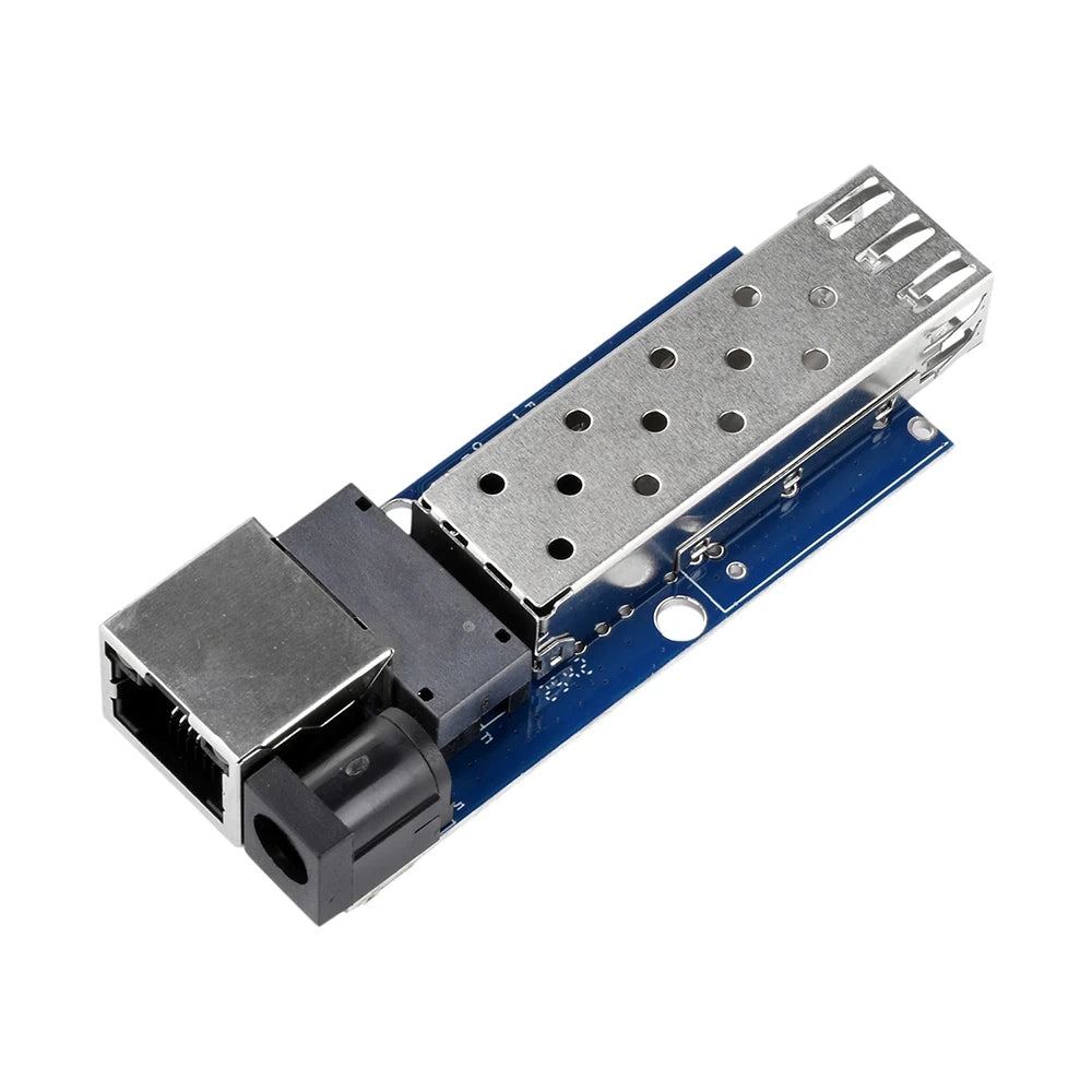 DC 5-12V RJ45 Ethernet SFP Gigabit Fiber Optic Transceiver Motherboard Optoelectronic Conversion Motherboard Oasis Select Blue