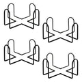 4pcs coaster, coffee cup cushion square or round cup cushion decorated with metal brackets for home wrought iron shelves Oasis Select Black 11x5.5cm
