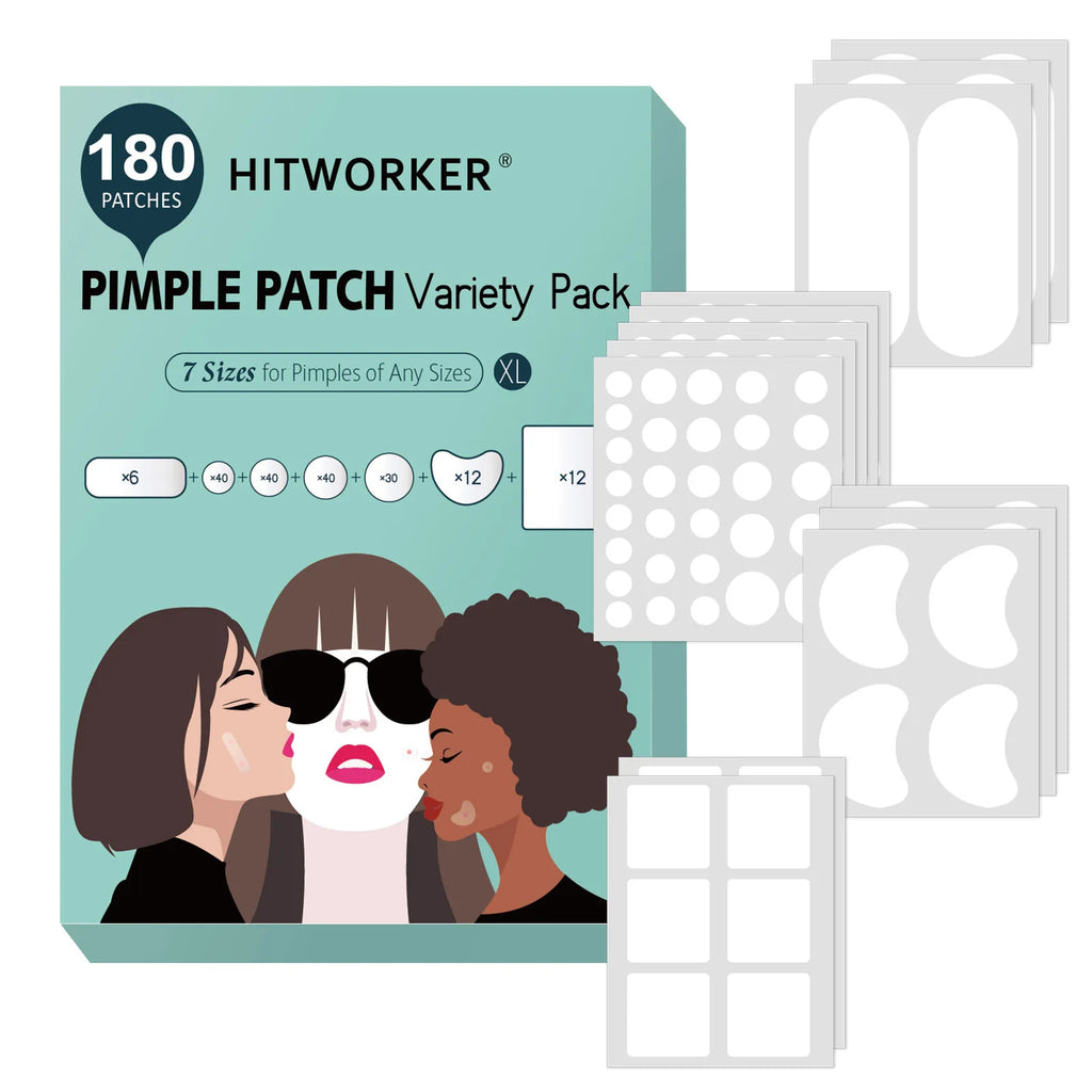 Hydrogel acne removing patch (4 shapes), 180 pieces/box, deep cleaning acne removing patch, effective acne removing patch Oasis Select 180pcs