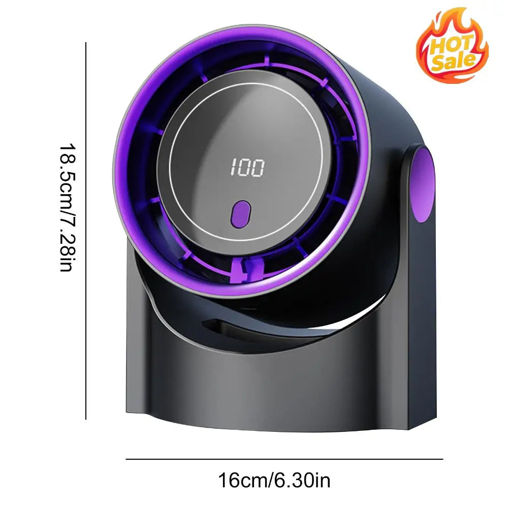 Quiet Desktop Air Circulator 100 Speeds Digital Display Desktop Fans with Rechargeable Battery Wall-Mouted Design for Bedroom Oasis Select