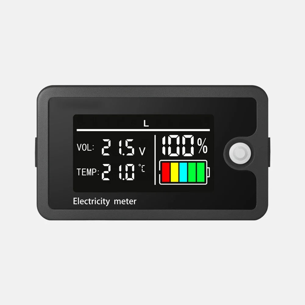 Battery Capacity Indicator Voltage Tester Gauge DC 8V 100V Suitable for Multi Battery Types with Power Off Data Memory Oasis Select