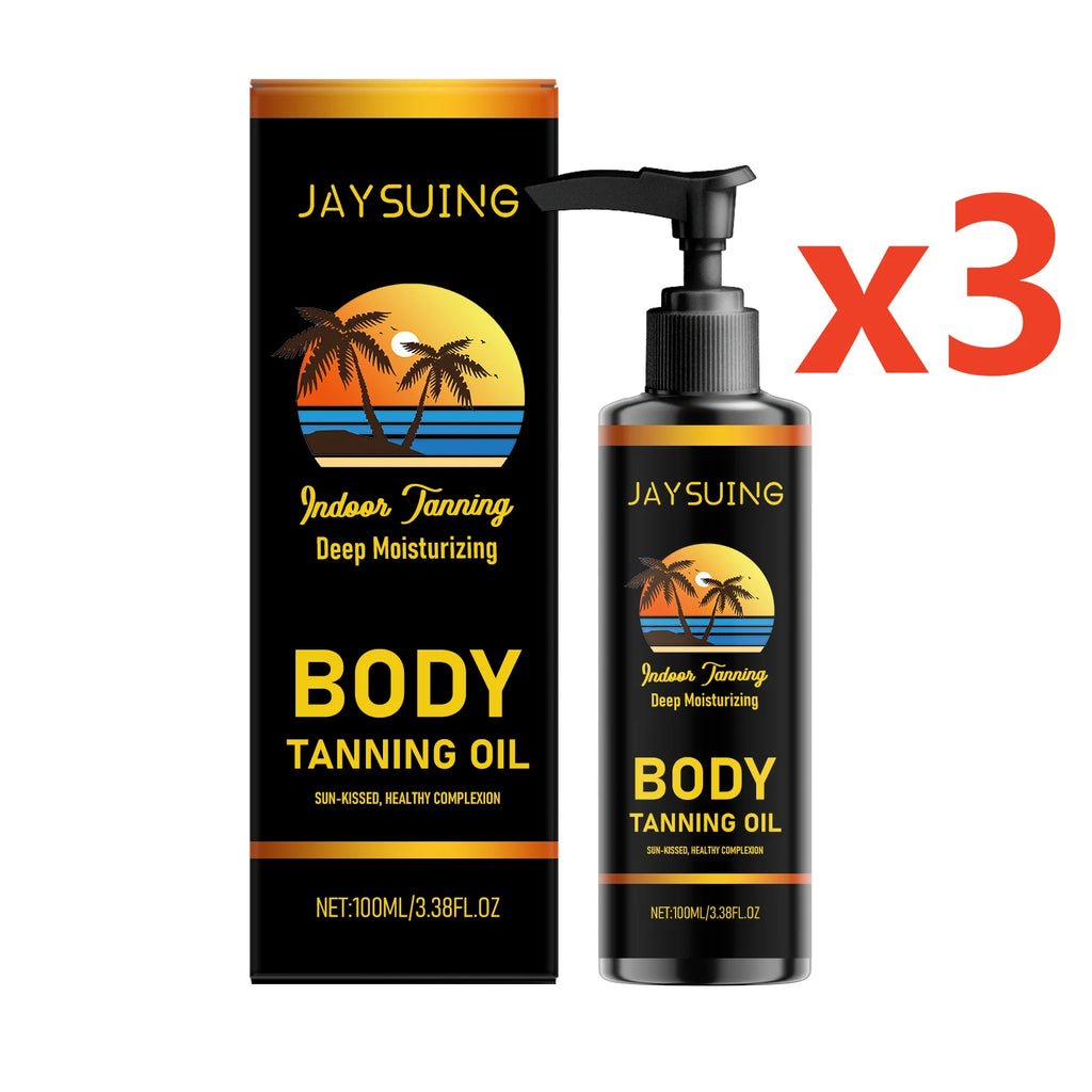 Moisturizing Tanning Oil Firm Smooths Even out Face Body Skin Provide Long-Lasting Natural Bronzing Non-greasy Self Tanner Serum Oasis Select 3x100ml boxed 100ml