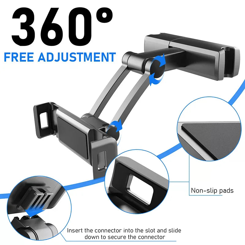 Collapsible Back Seat Headrest Tablet Phone Car Holder Stand Ajustable Support For Xiaomi IPhone IPad Car Mobile Mount Oasis Select