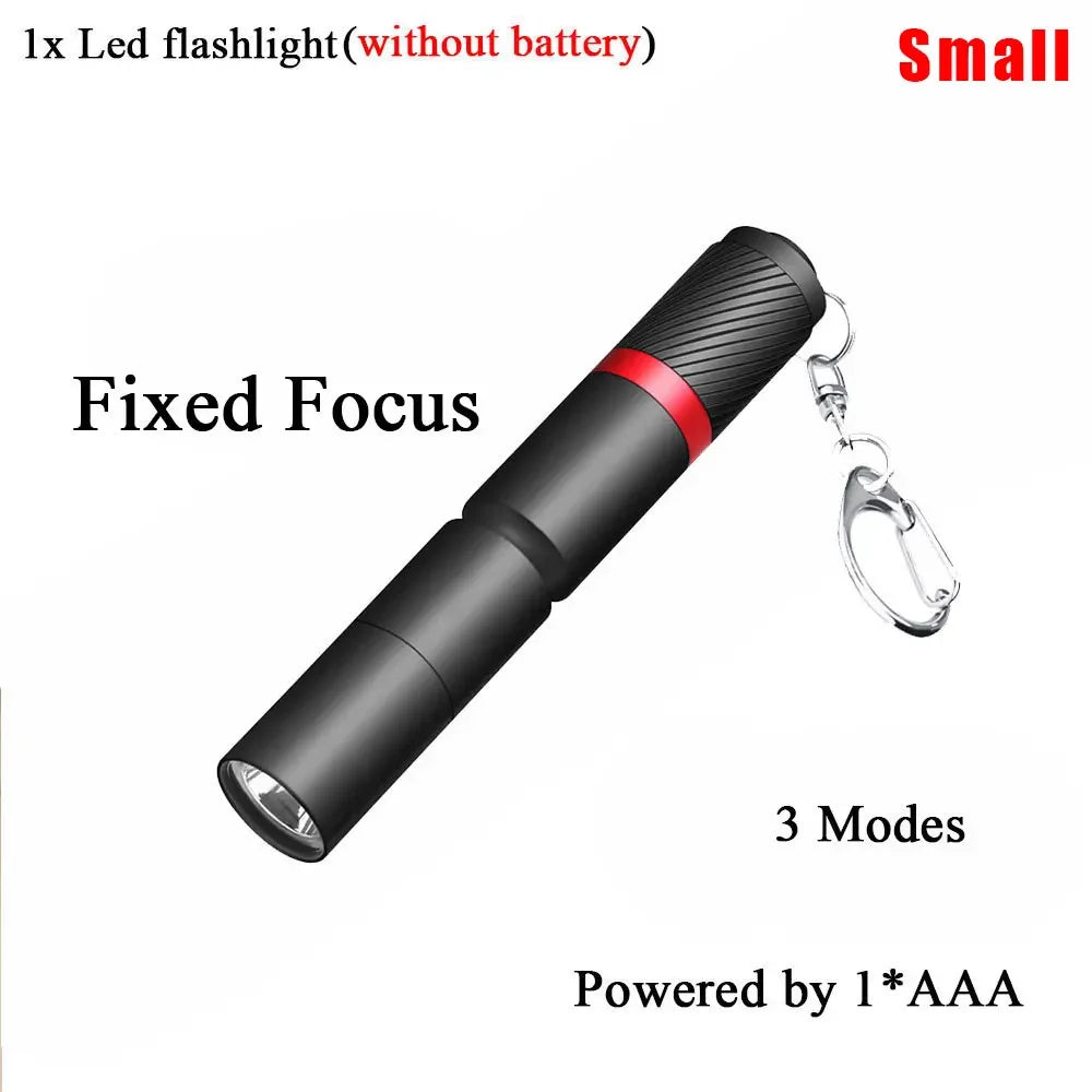 Mini LED Flashlight Portable Pen Lights Pocket Emergency Light Small Torch Keychain Lantern Oasis Select C small Without battery