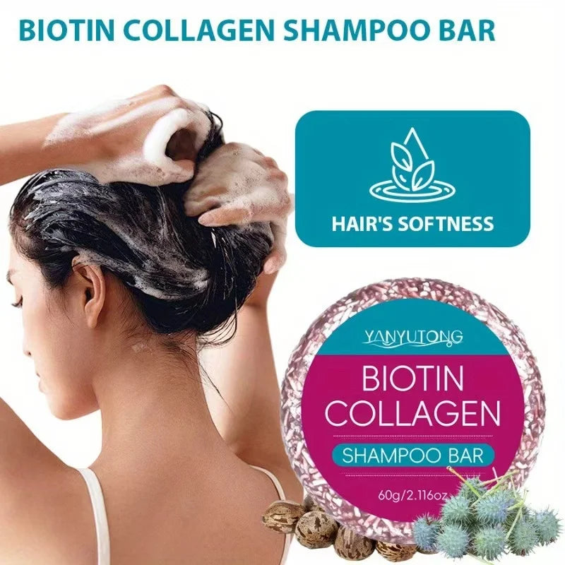 Biotin Shampoo Soap, Collagen Hair Soap, Deep Cleansing Hair Care, Moisturizing, Unisex, Suitable for all skin types Oasis Select Oil-control