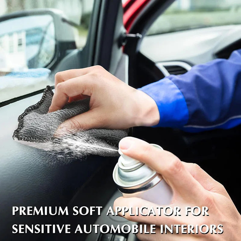 2-10Pcs Soft Double Side Microfiber Scrubbing Sponge Car Leather Cleaning Microfiber Towel Wax Sponge Auto Detailing Tools Oasis Select