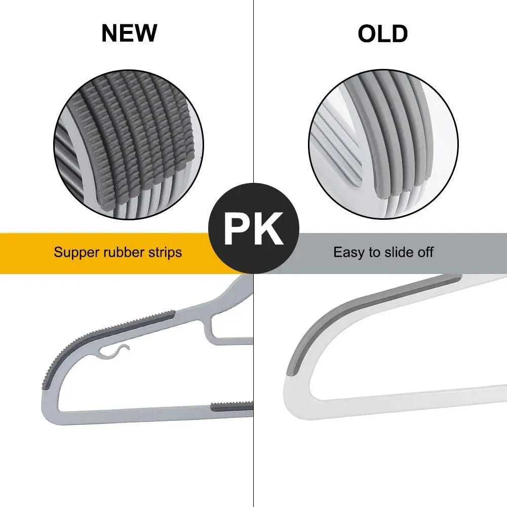 10-Pack Slim Clothes Hangers with Anti-Slip Pads | Space Saving