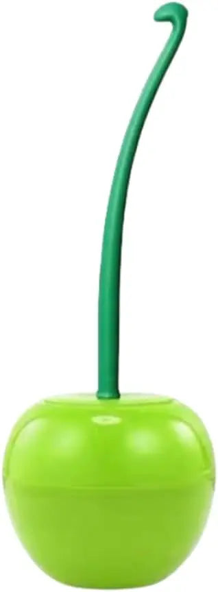 3 Colors Cherry-Shaped Toilet Brush Set – Free-Standing Long Handle Cleaner with Holder for Bathroom | Cute & Functional Oasis Select Green