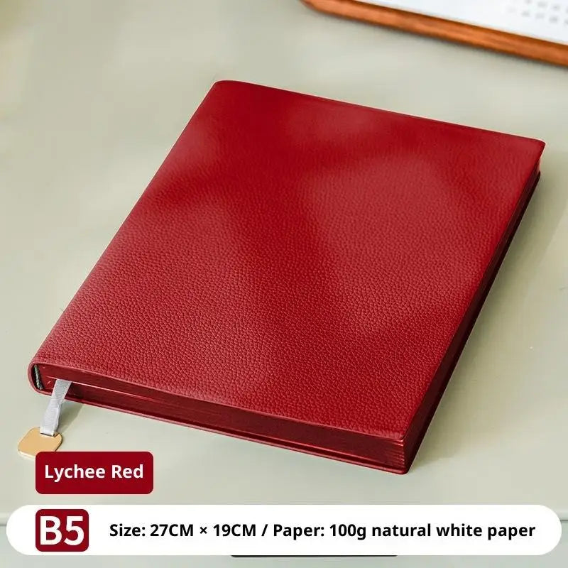 1pcs Business Notebook B5 A5 A6 Thick Leatherette Business Notebook Office Notepad Soft Cover Litchi Pattern Journal for Work Oasis Select A20