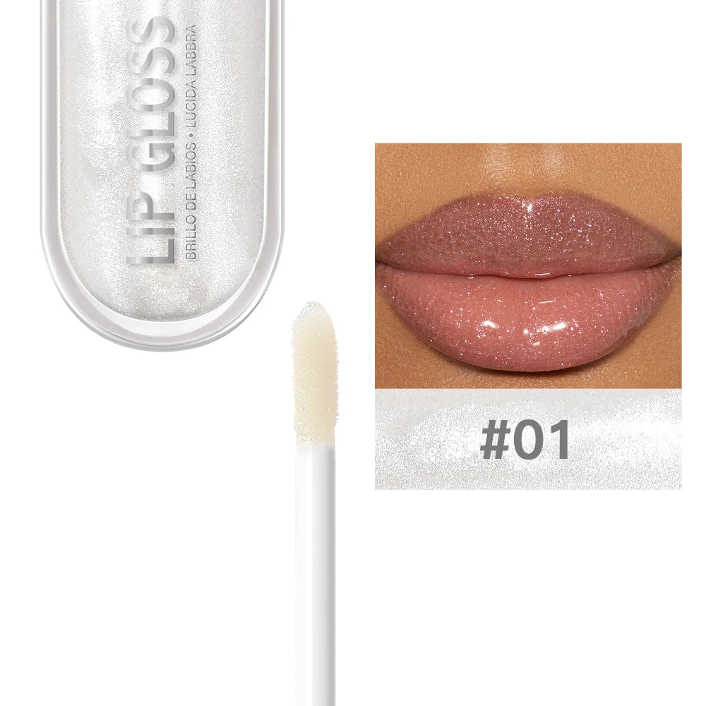 USHAS 12-Color Glitter Lip Gloss – Metallic & Moisturizing
