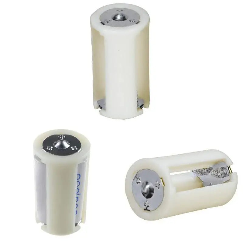 4-Pack AA to D Battery Adapter Converter Case | Translucent