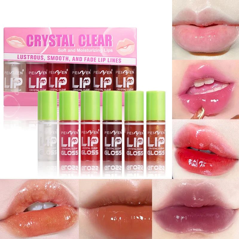 6-Piece Moisturizing Lip Gloss & Oil Set – Reduces Lip Lines Lip Gloss Set Oasis Select 6pcs