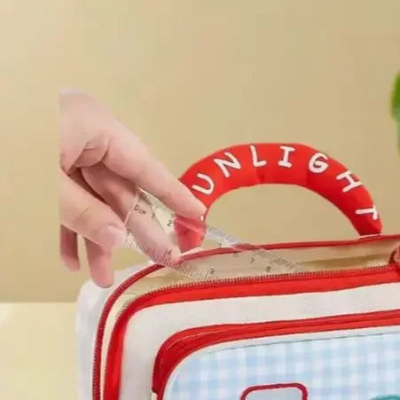 Handheld Dopamine House Pencil Bag Large Capacity Cosmetics Storage Stationery Storage Bag Creative Portable Pen Pencil Case Oasis Select