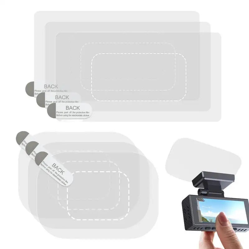 Dashcam Windshield Sticker 6pcs Dash Cam Adhesive Electrostatic Stickers For Dash Cam Transparent Windshield Film Screen Sticker Oasis Select