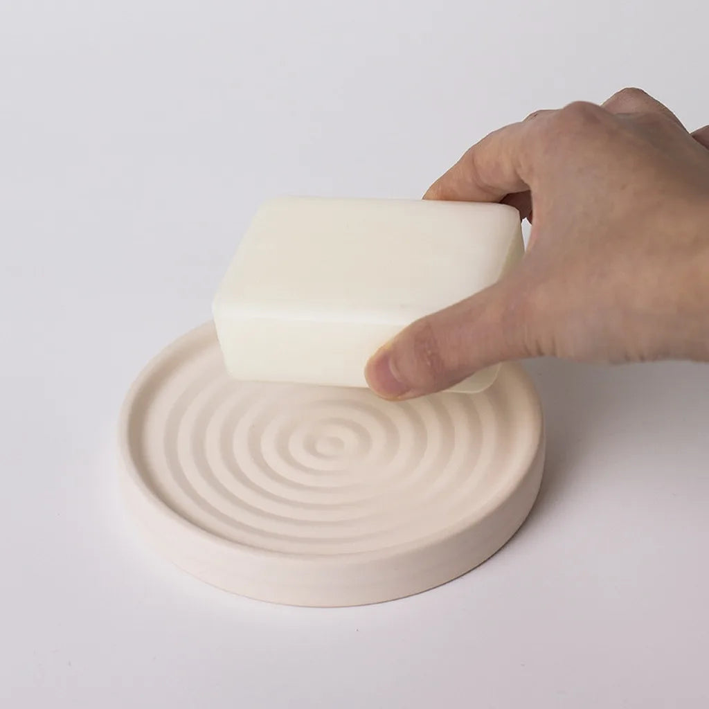 Absorbent Soap Holder Minimalist Diatomaceous Earth Soap Dish Round Tray For Bathroom Easy To Clean For Soap Holder Vanity Oasis Select