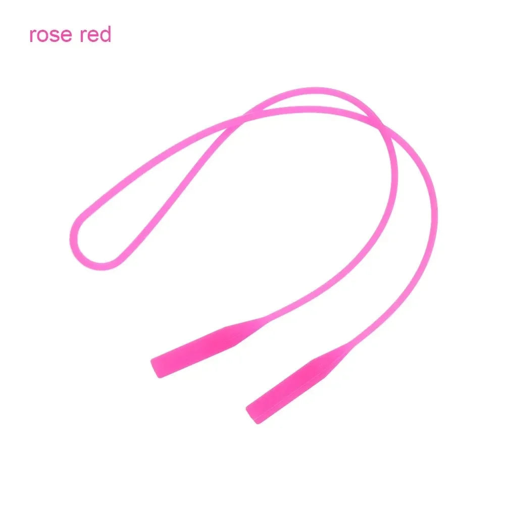 1/2pcs Eyeglasses Strap Glasses Sunglasses Chain Sports Band Cord Holder Elastic Anti Slip String Ropes Elastic Glasses String Oasis Select Rose red