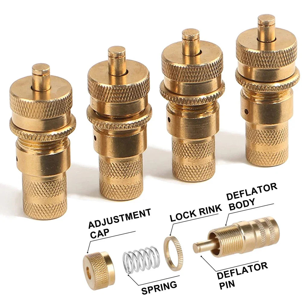 Universal Offroad Tire Deflators Automatic 6-30 PSI Brass Tyre Deflator Tire Pressure Relief Valve For Car Truck Motorcycle Jeep Oasis Select