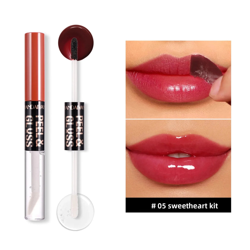 HANDAIYAN 2-in-1 Peel-Off Matte Lip Stain & Mirror Lip Gloss