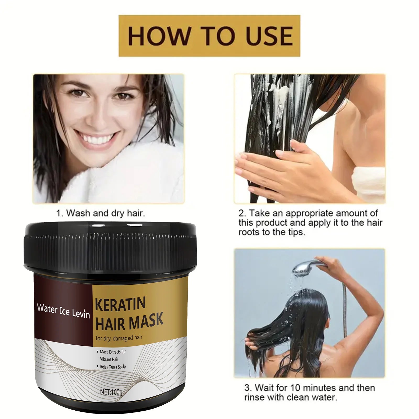 Keratin Hair Mask – Repair Damaged & Frizzy Hair 100g Keratin Hair Mask Oasis Select