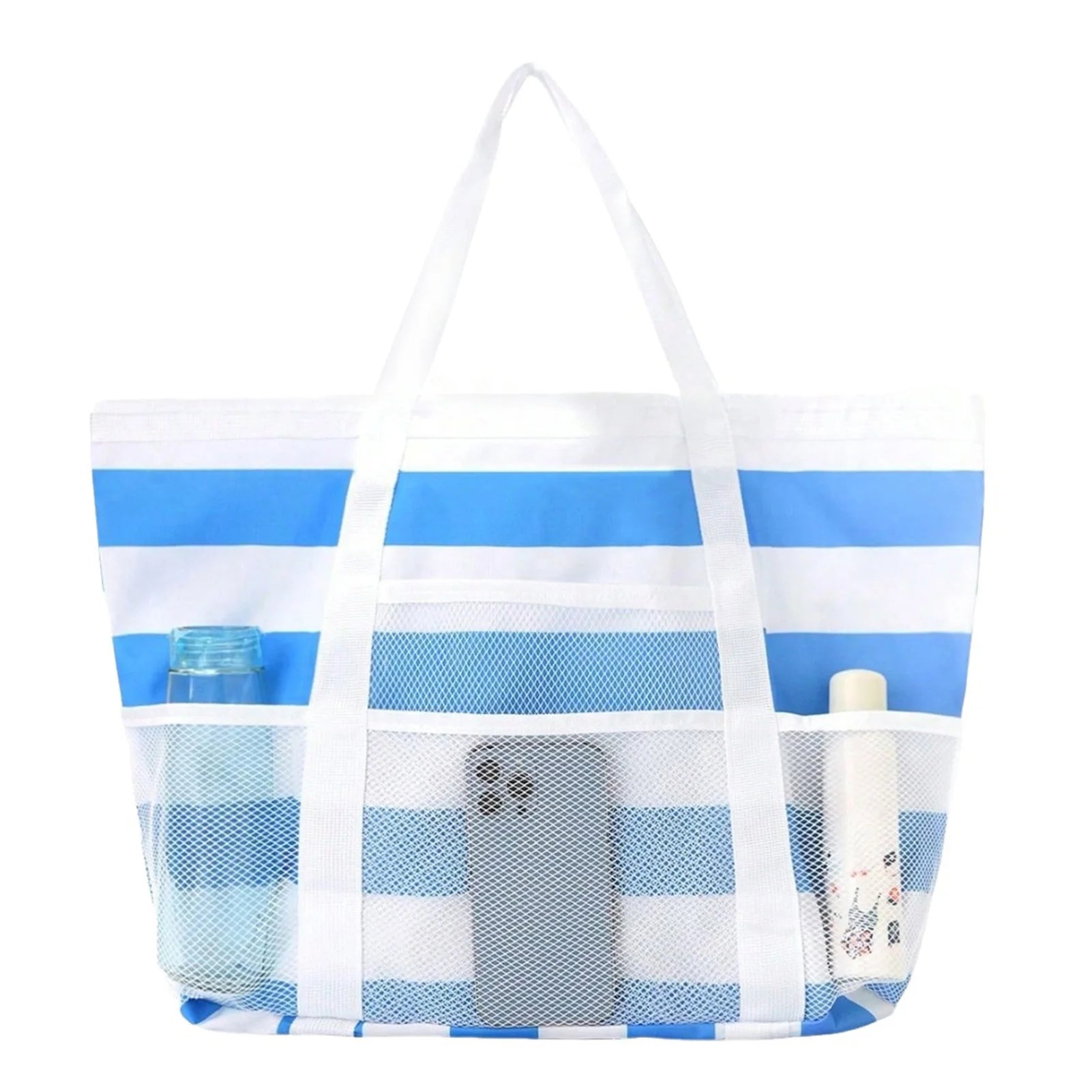 Mesh Beach Tote Bag | Large Multi-Pocket Pool & Travel Bag
