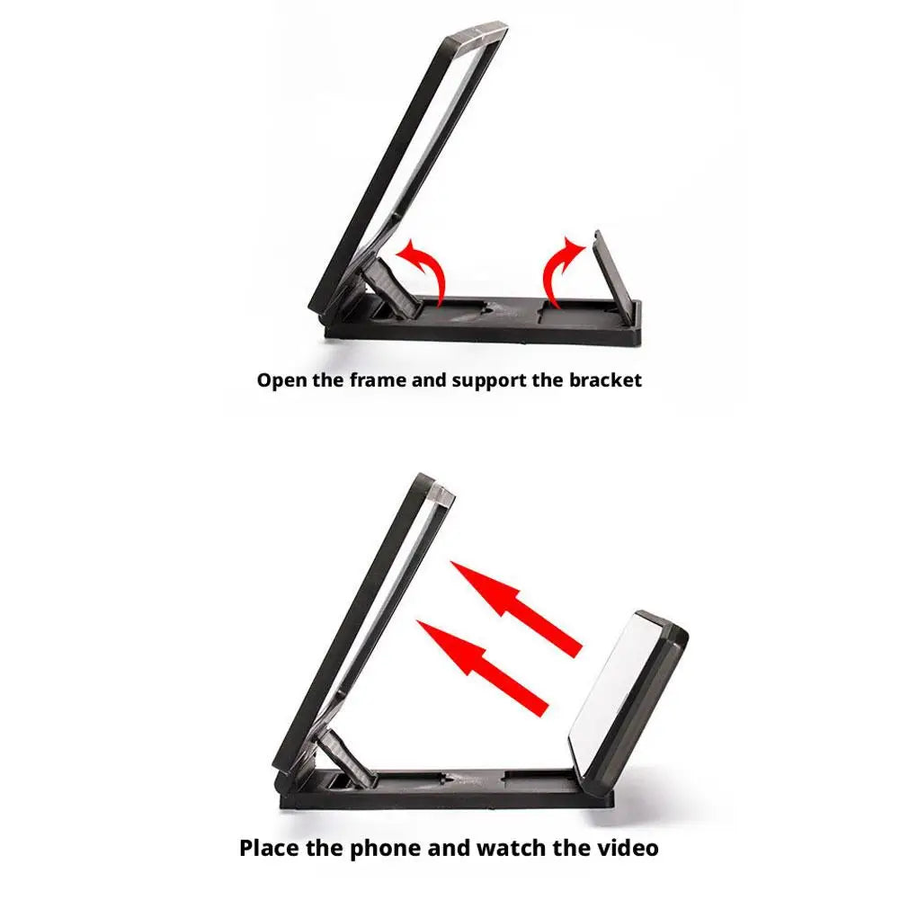 NEW 3D Screen Amplifier Mobile Phone HD Screen Video Glass Stand Magnifier For Phone Enlarged Screen Phone Stand Bracket Oasis Select