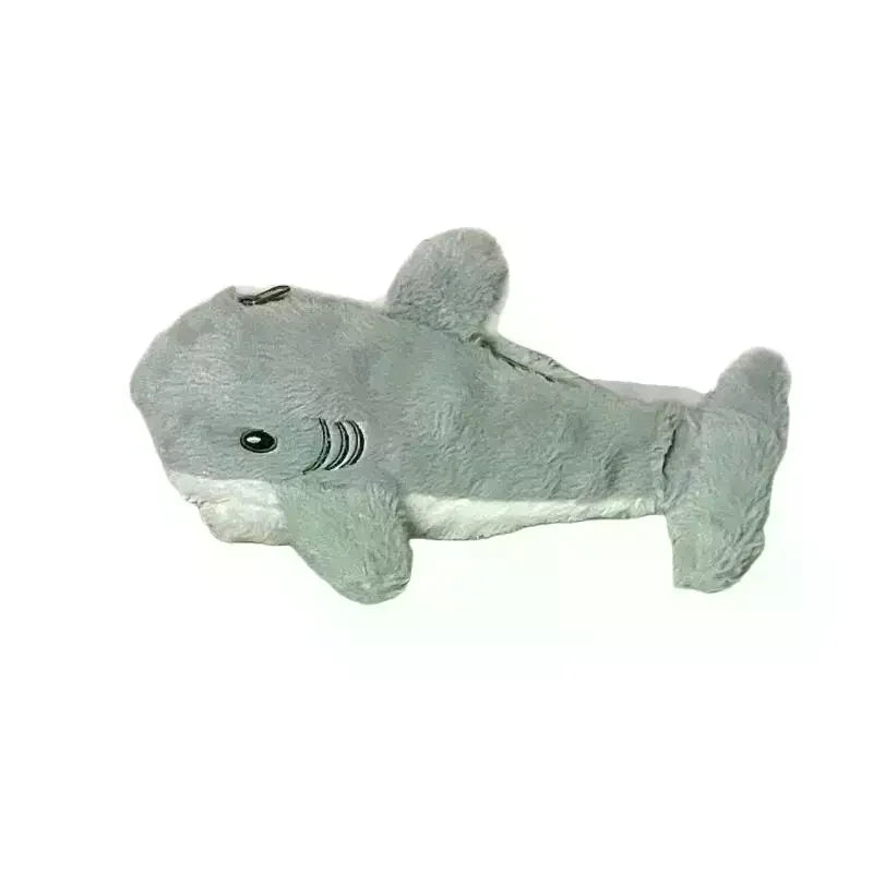 Cute Cartoon Little Dolphin Shark Plush Pen Case Large Capacity Stationery Storage Bag Pencil Case Multi Functional Plush Bag Oasis Select
