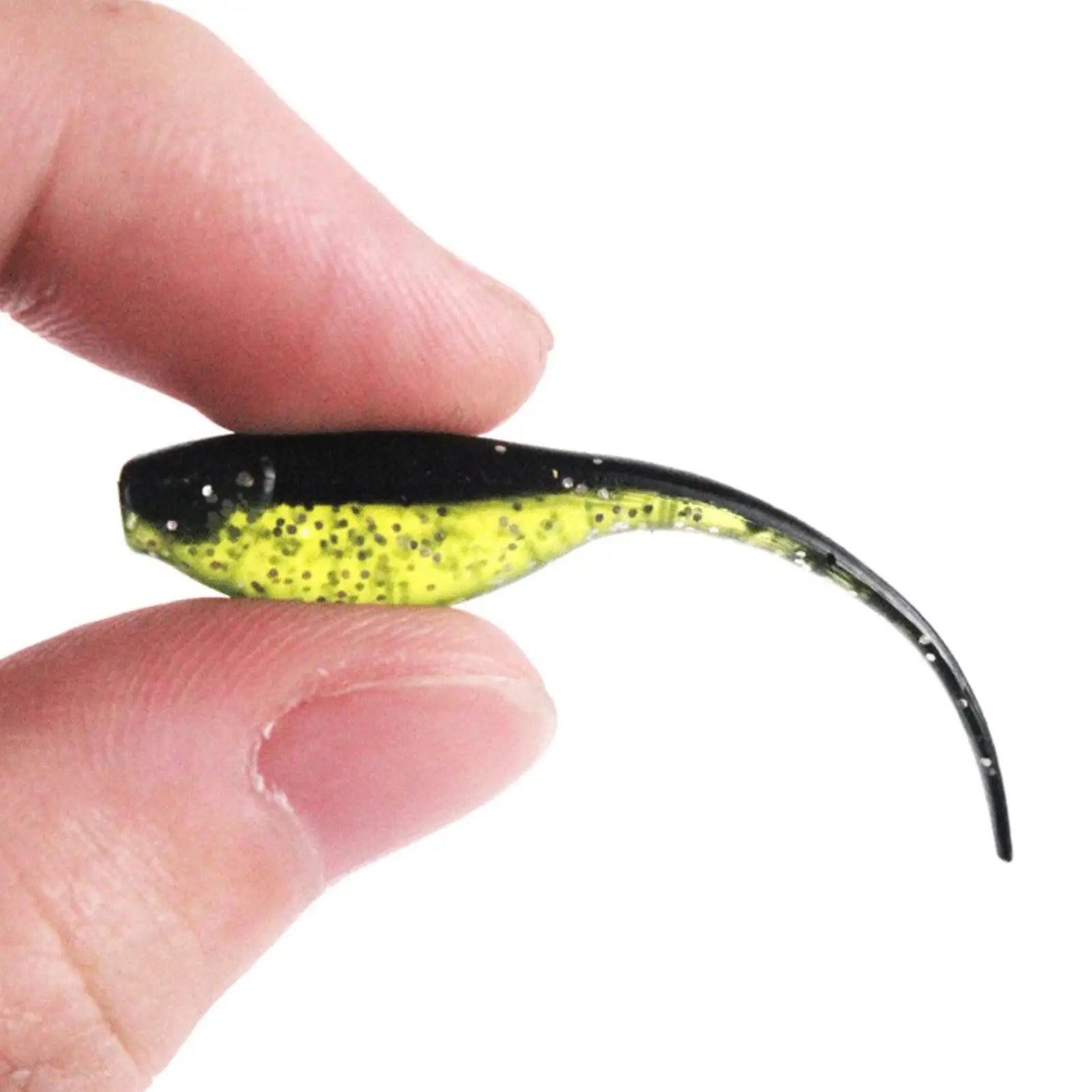 Fishing Lure Soft Compact Bass Baits Realistic Fish Luring Tools Bright Color Freshwater Angling Baits for Pond River Lake Oasis Select