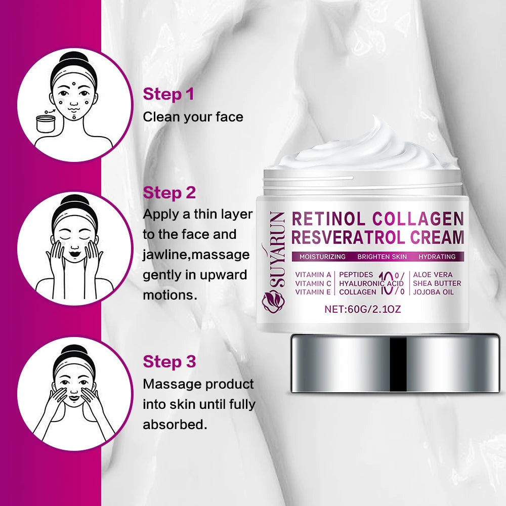 SUYARUN Retinol Resveratrol Night Cream – Firming & Brightening Night Face Cream Oasis Select