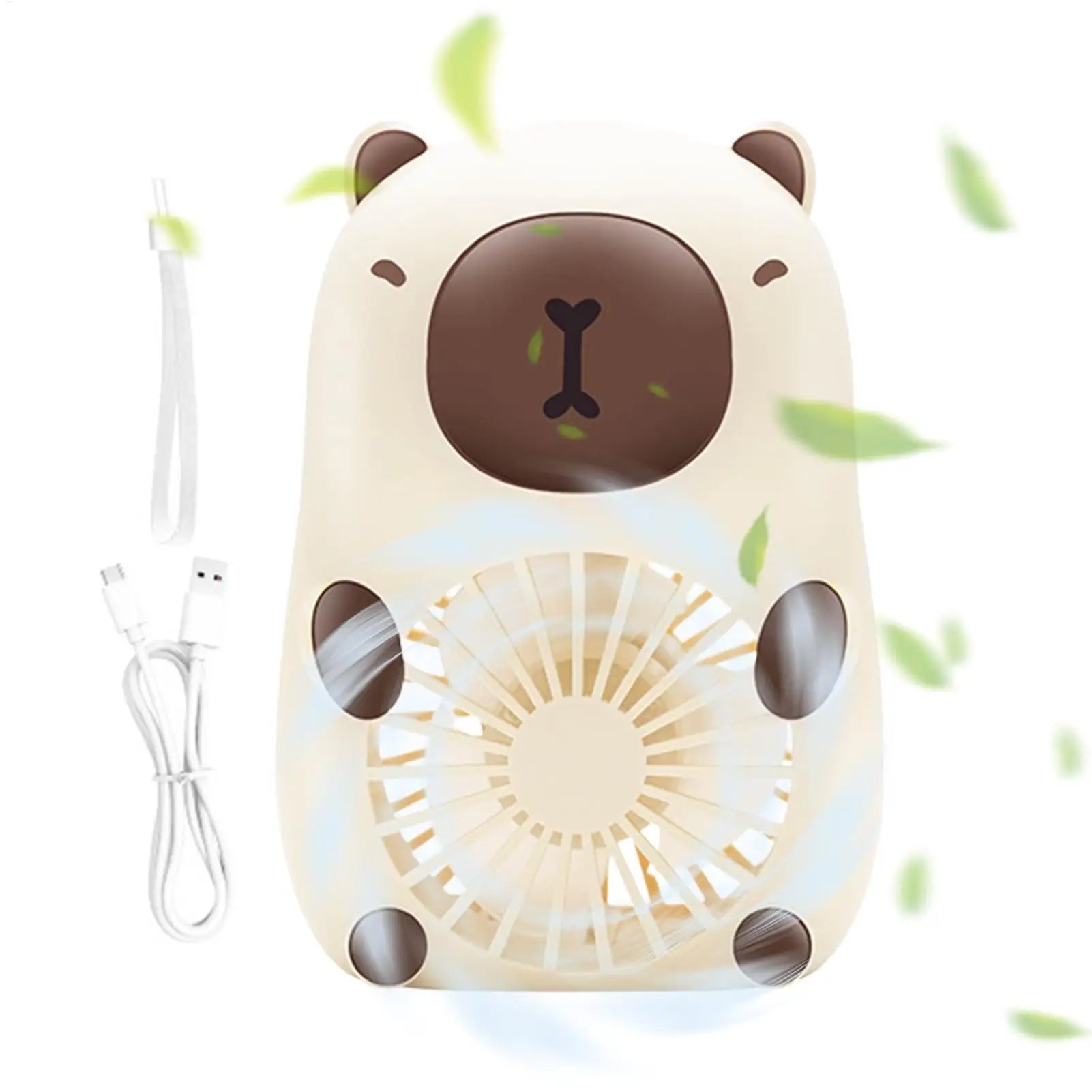 Animal Fan Handheld Electric Capybara Fan USB Charging 3-Speed Air Coolers Personal Cooling Devices Handheld Desktop Mini Fan Oasis Select