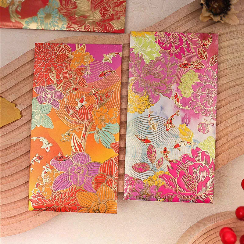 Koi Lucky Red Envelopes Set of 6 | Spring Festival & Wedding