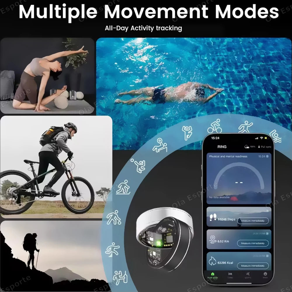 Smart Ring Heart Rate SpO2 Sleep Tracker | 5ATM Waterproof
