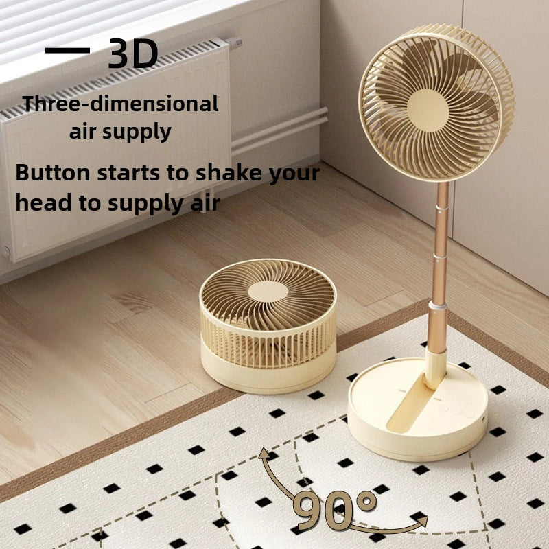 URGGU 5400mAh Rechargeable Portable Fan – 4 Speed Foldable