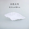 Modern Living Room Simple Nail Free Imitation Metal Wall Decoration Wall Hanging Wall Leaf Decoration Soft Installation Pendant Oasis Select White 20cm