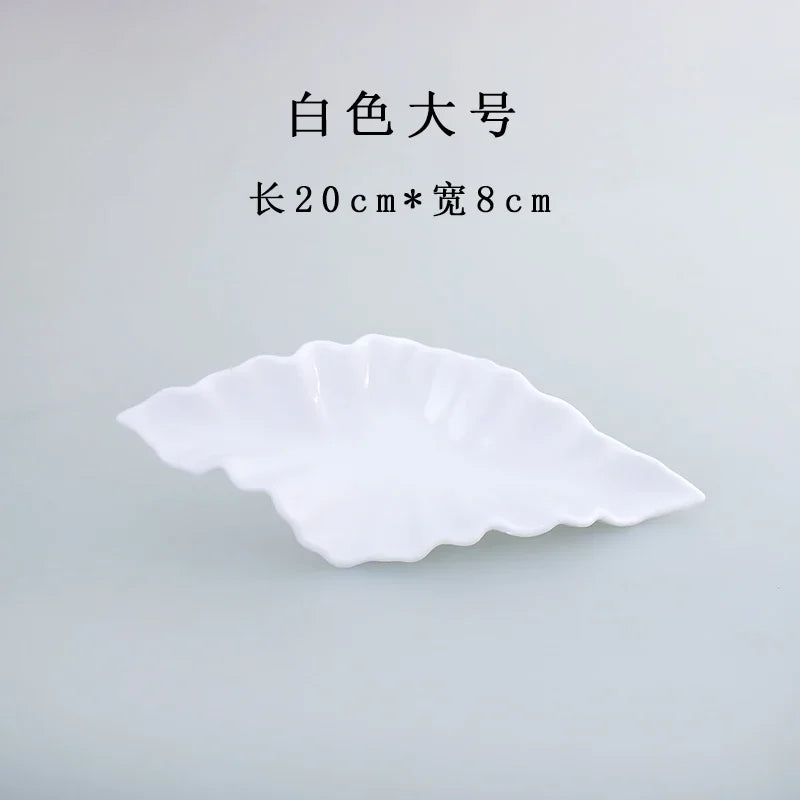 Modern Living Room Simple Nail Free Imitation Metal Wall Decoration Wall Hanging Wall Leaf Decoration Soft Installation Pendant Oasis Select White 20cm