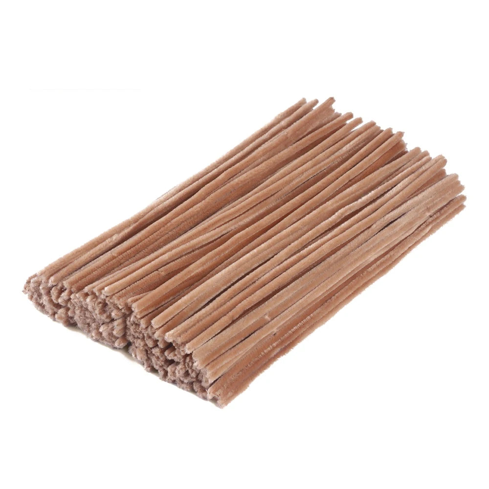 100pcs Mix Color Craft Wire for Handicrafts Twisting Stick DIY for Bouquets Halloween Christmas Easter Hair Jewelry Making Oasis Select Light Coffee 100pcs