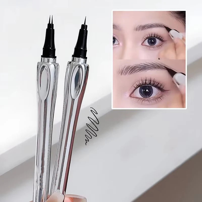 LUXURYTO 2-Fork Waterproof Liquid Eyebrow Pen – Ultra-Fine Tip