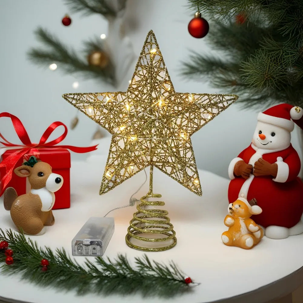 Christmas Tree Top Ornament Hollow Decoration for Christmas Tree Decoration DIY Oasis Select