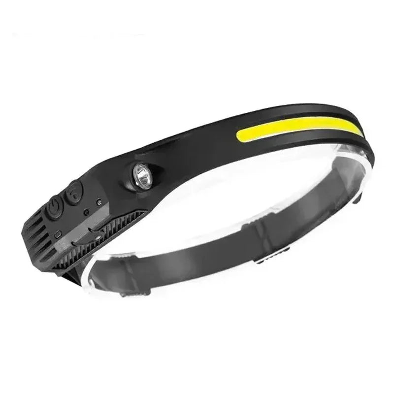 LED Sensor Headlamp Camping Search Light Head Flashlight Rechargeable Powerful Lamp Front Lanterns Headlights 6 Styles Oasis Select W689-1 wihte